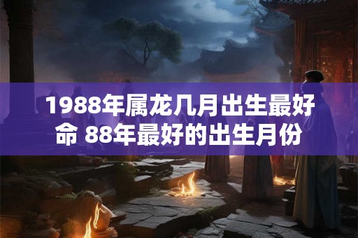 1988年属龙几月出生最好命 88年最好的出生月份