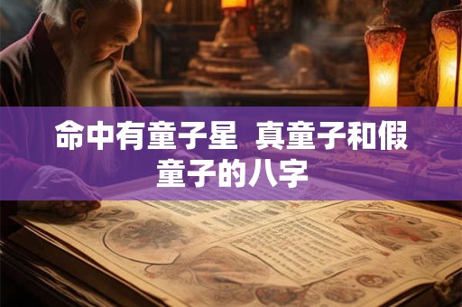 命中有童子星  真童子和假童子的八字