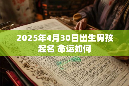 2025年4月30日出生男孩起名 命运如何
