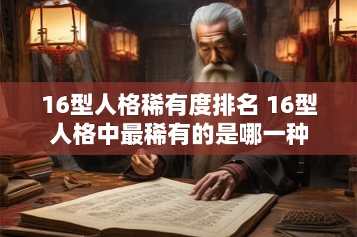 16型人格稀有度排名 16型人格中最稀有的是哪一种