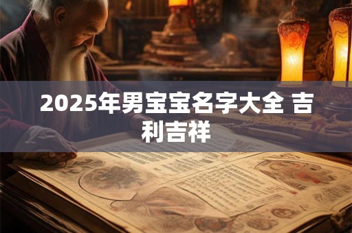 2025年男宝宝名字大全 吉利吉祥