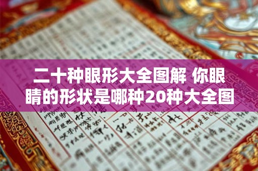二十种眼形大全图解 你眼睛的形状是哪种20种大全图解