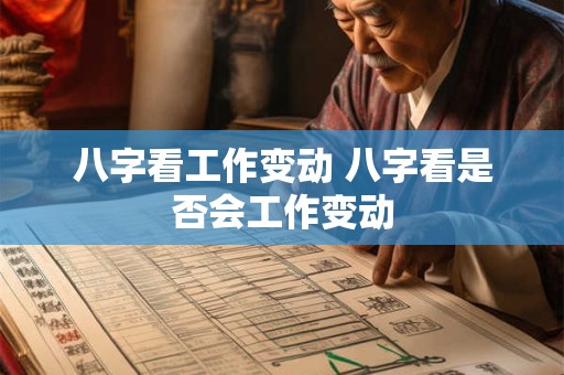 八字看工作变动 八字看是否会工作变动