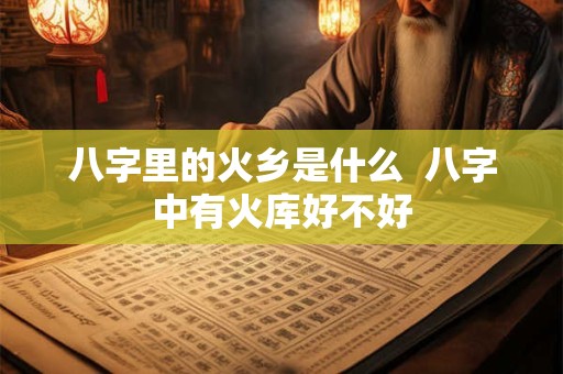 八字里的火乡是什么  八字中有火库好不好