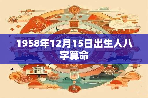 1958年12月15日出生人八字算命