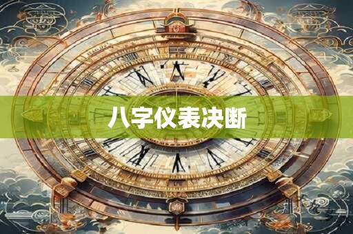 八字仪表决断