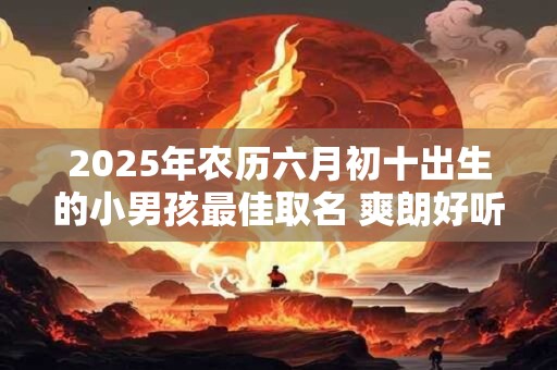 2025年农历六月初十出生的小男孩最佳取名 爽朗好听的名字