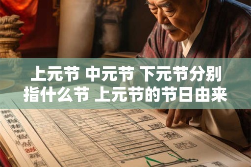 上元节 中元节 下元节分别指什么节 上元节的节日由来
