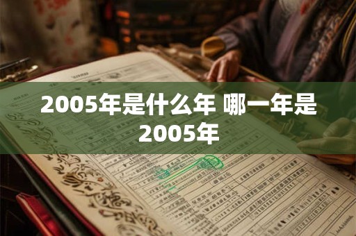 2005年是什么年 哪一年是2005年