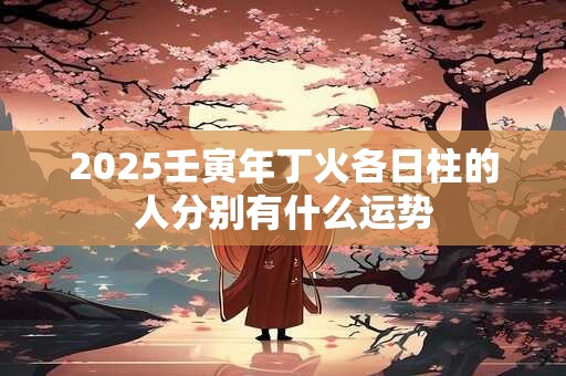 2025壬寅年丁火各日柱的人分别有什么运势