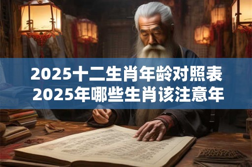 2025十二生肖年龄对照表 2025年哪些生肖该注意年龄问题