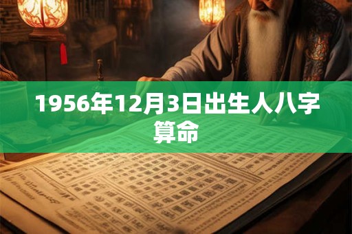 1956年12月3日出生人八字算命