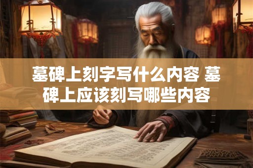 墓碑上刻字写什么内容 墓碑上应该刻写哪些内容