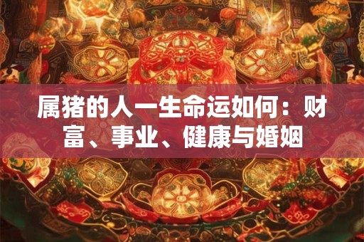 属猪的人一生命运如何:财富、事业、健康与婚姻 属猪的人一生命运如何:财富、事业、健康与婚姻