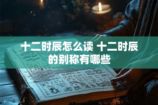 十二时辰怎么读 十二时辰的别称有哪些
