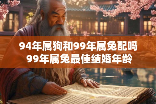 94年属狗和99年属兔配吗 99年属兔最佳结婚年龄