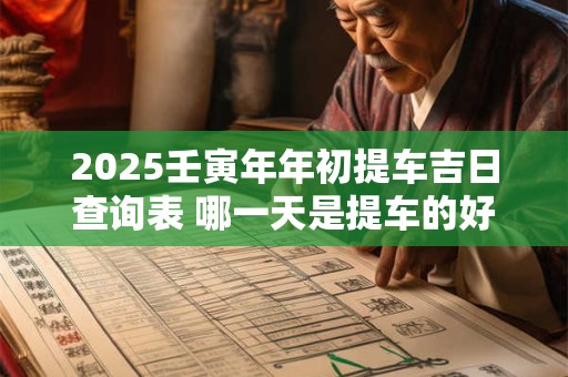 2025壬寅年年初提车吉日查询表 哪一天是提车的好日子