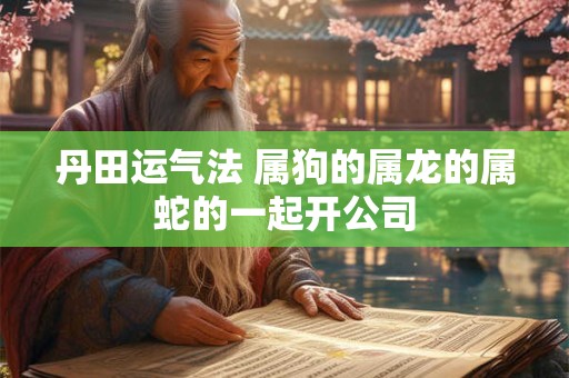丹田运气法 属狗的属龙的属蛇的一起开公司
