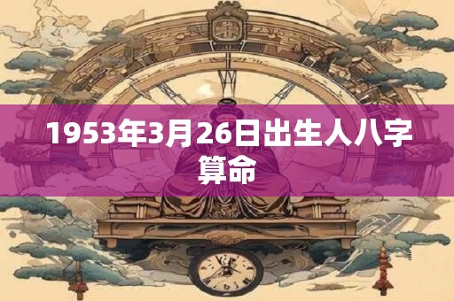 1953年3月26日出生人八字算命