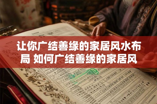 让你广结善缘的家居风水布局 如何广结善缘的家居风水布局