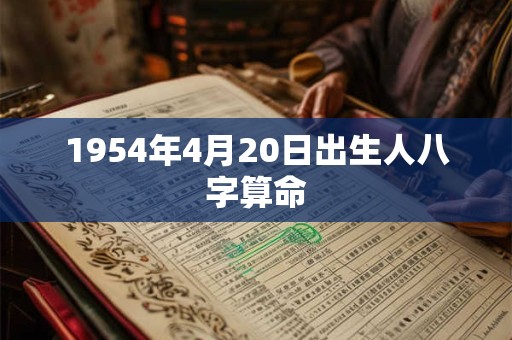 1954年4月20日出生人八字算命