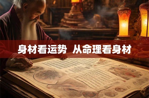 身材看运势  从命理看身材