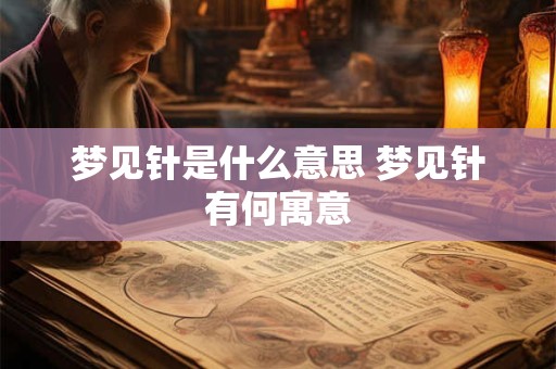 梦见针是什么意思 梦见针有何寓意