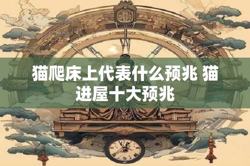 猫爬床上代表什么预兆 猫进屋十大预兆