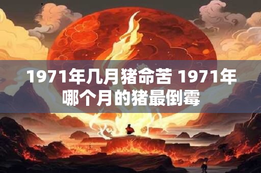 1971年几月猪命苦 1971年哪个月的猪最倒霉