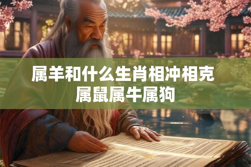 属羊和什么生肖相冲相克 属鼠属牛属狗