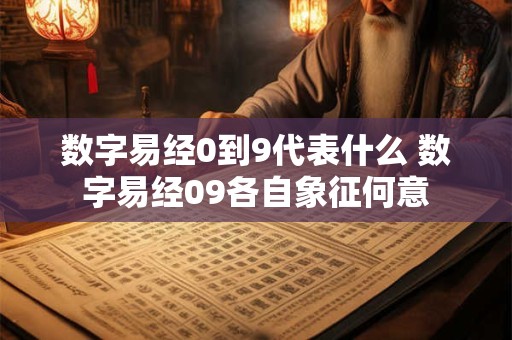 数字易经0到9代表什么 数字易经09各自象征何意