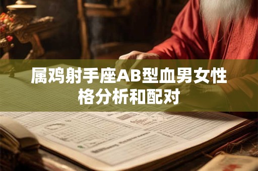 属鸡射手座AB型血男女性格分析和配对