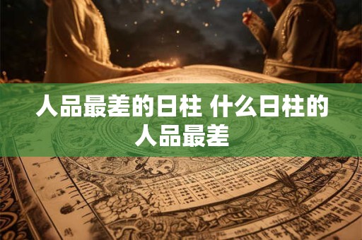 人品最差的日柱 什么日柱的人品最差 人品最差的日柱 什么日柱的人品最差
