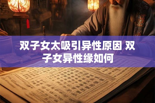 双子女太吸引异性原因 双子女异性缘如何