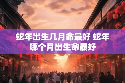 蛇年出生几月命最好 蛇年哪个月出生命最好