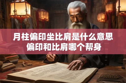 月柱偏印坐比肩是什么意思 偏印和比肩哪个帮身