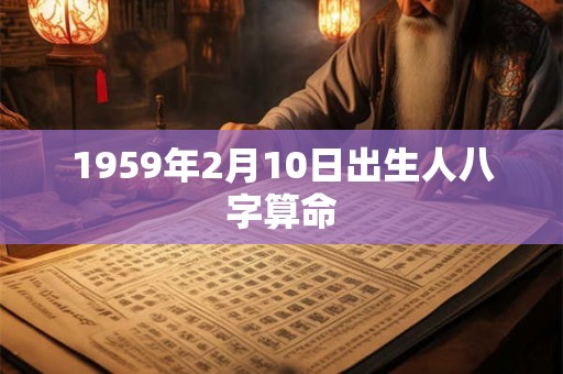 1959年2月10日出生人八字算命