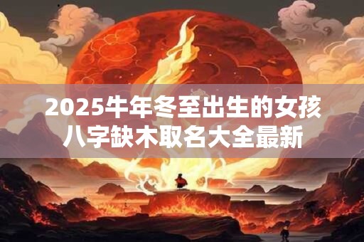 2025牛年冬至出生的女孩八字缺木取名大全最新