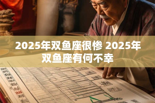2025年双鱼座很惨 2025年双鱼座有何不幸