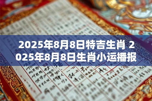 2025年8月8日特吉生肖 2025年8月8日生肖小运播报