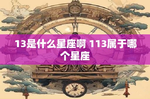 13是什么星座啊 113属于哪个星座