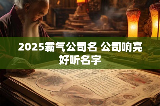 2025霸气公司名 公司响亮好听名字