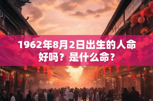 1962年8月2日出生的人命好吗？是什么命？