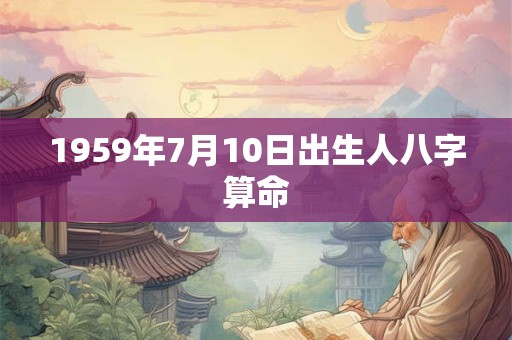 1959年7月10日出生人八字算命