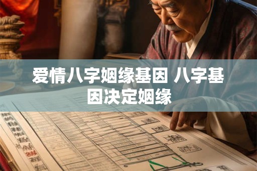 爱情八字姻缘基因 八字基因决定姻缘