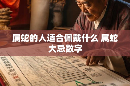 详细阅读:属蛇的人适合佩戴什么 属蛇大忌数字 属蛇的人适合佩戴什么 属蛇大忌数字