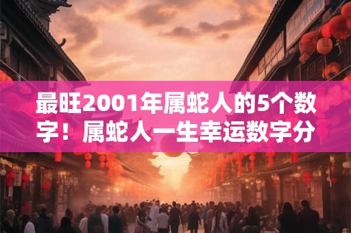 最旺2001年属蛇人的5个数字！属蛇人一生幸运数字分析