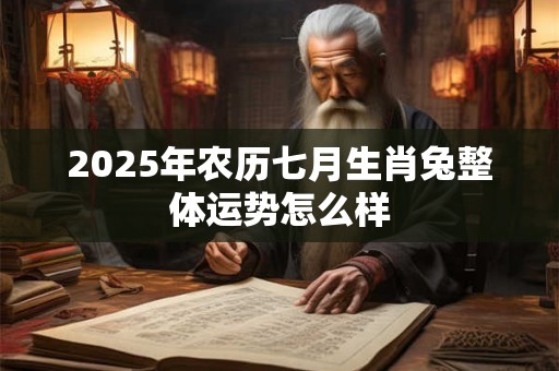 2025年农历七月生肖兔整体运势怎么样