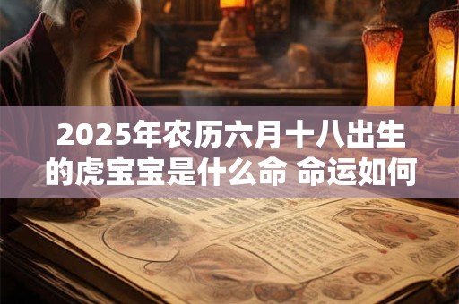 2025年农历六月十八出生的虎宝宝是什么命 命运如何