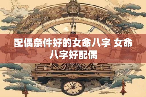 配偶条件好的女命八字 女命八字好配偶